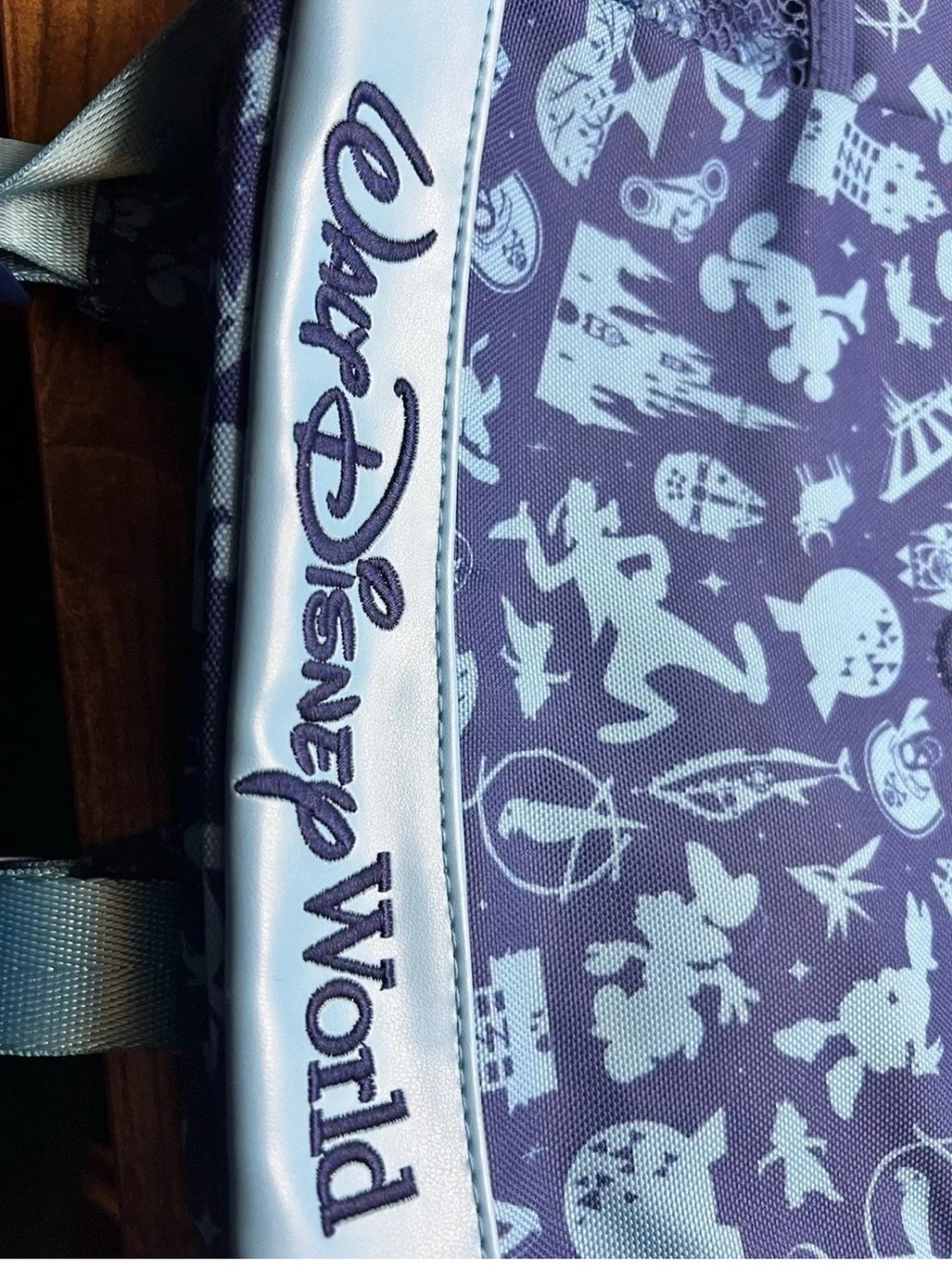Disney WDW Blue Backpack with 50th Anniversary Character Graphics